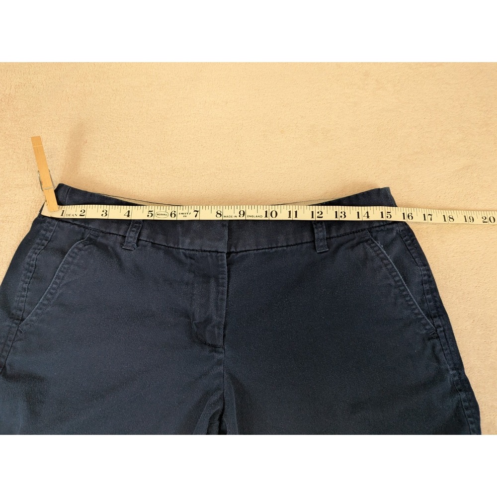 J.CREW Women's Size 4 Navy Blue Chino Shorts 100% Cotton Preppy Casual EUC - Picture 5 of 7